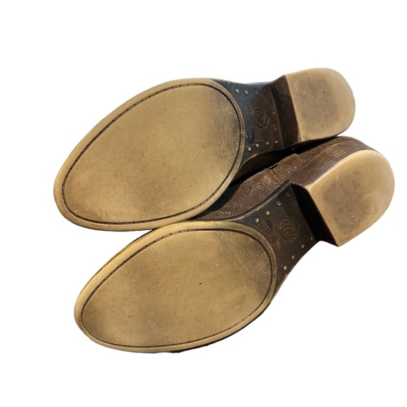 Lucky Brand LK Breah Double Zipper Brown Leather Booties Size 8.5 Style #E0195 - Picture 5 of 7